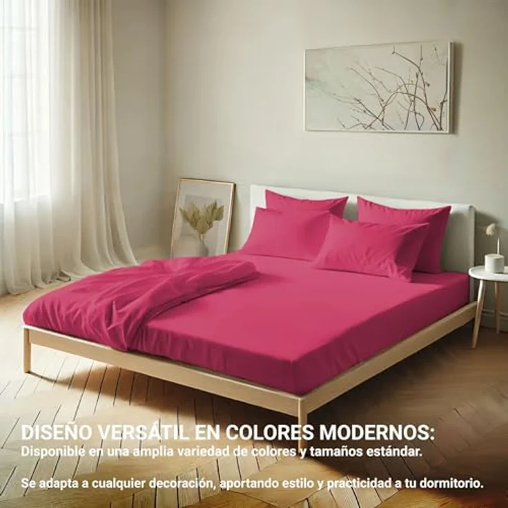 ECOMMERC3 Kissenbezug, 150 cm, extra weich und bequem, Kirschrot, atmungsaktiv, leicht zu waschen, Cherry – Bild 7