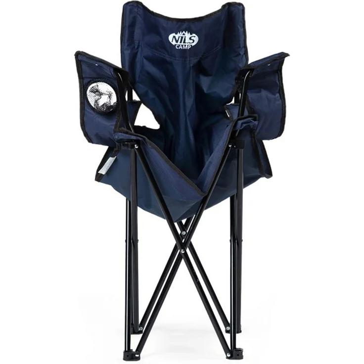 NILS Faltbarer Campingstuhl Anglerstuhl Stabiler Outdoor-Stuhl mit Tragetasche Blau – Bild 4