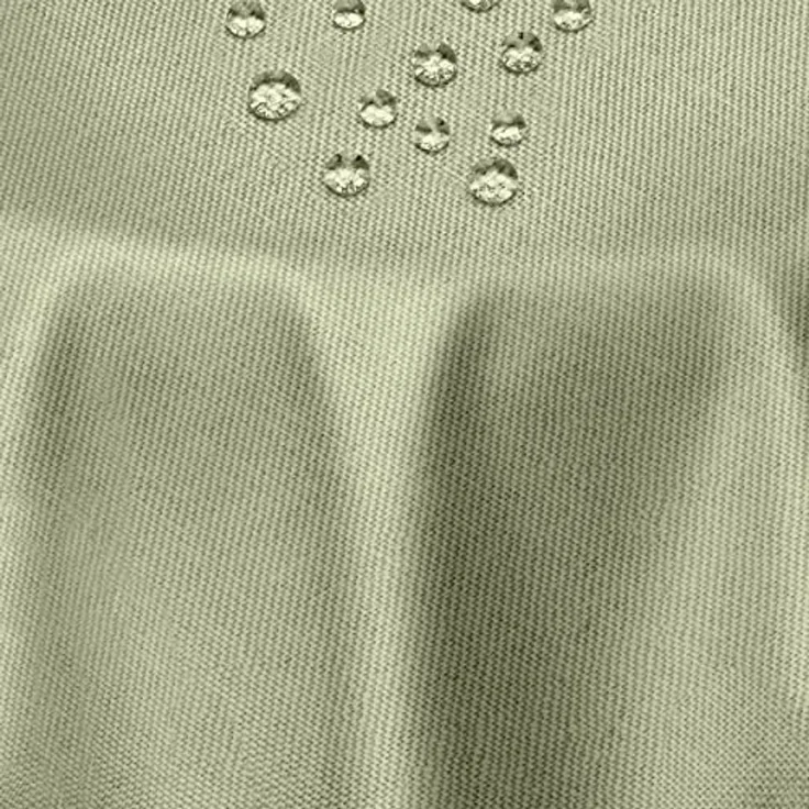 DecoHomeTextil Leinen Optik Tischdecke, Oval 160 x 220 cm Hellgrün, wasserabweisend, fleckenabweisend, abwaschbar, Lotuseffekt, bügelfrei