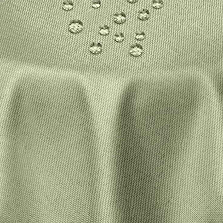 DecoHomeTextil Leinen Optik Tischdecke, Oval 160 x 220 cm Hellgrün, wasserabweisend, fleckenabweisend, abwaschbar, Lotuseffekt, bügelfrei – Bild 1