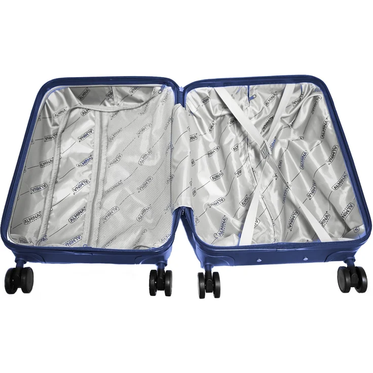 3 Tlg. Koffer-Set mit 4 Rädern Hartschale mit Kantenschutz 360° drehbar Blau – Bild 9