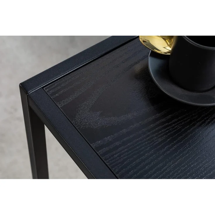 riess-ambiente Beistelltisch SLIM LINE 65cm schwarz (Einzelartikel, 1-St), Wohnzimmer · Esche-Optik · Metall · Laptoptisch · Industrial – Bild 9