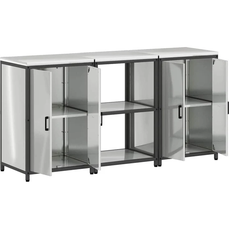 vidaXL Aufbewahrungsset für die Küche HATTEM 3 stk. Silber 3392699 – Bild 8