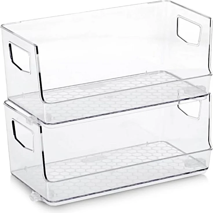 ZELLER 14758 Aufbewahrungsboxen-Set 2-tlg, Kunststoff / Kunststoffbox – Bild 1