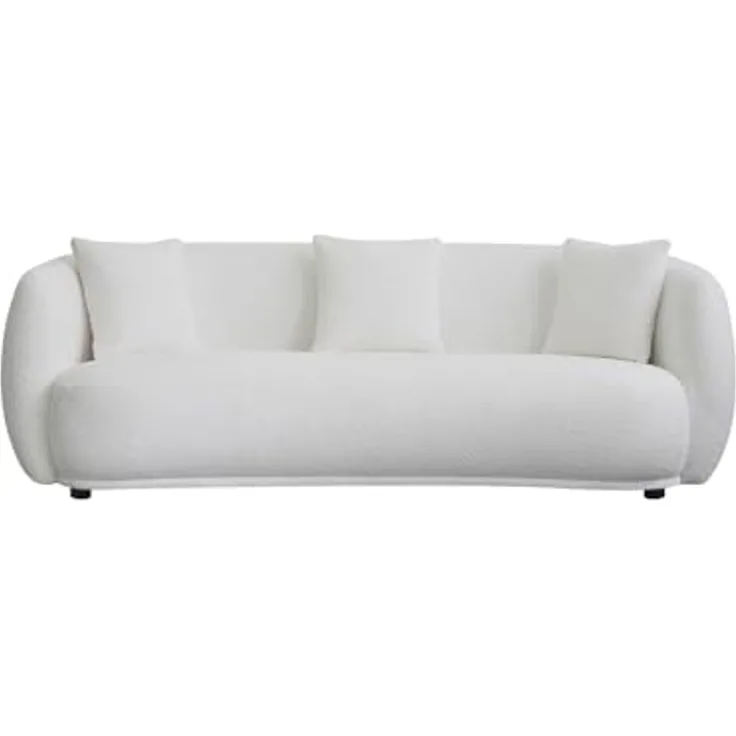 KAWOLA 3-Sitzer RADA, Sofa Couch Stoff cremeweiß 209x109 cm