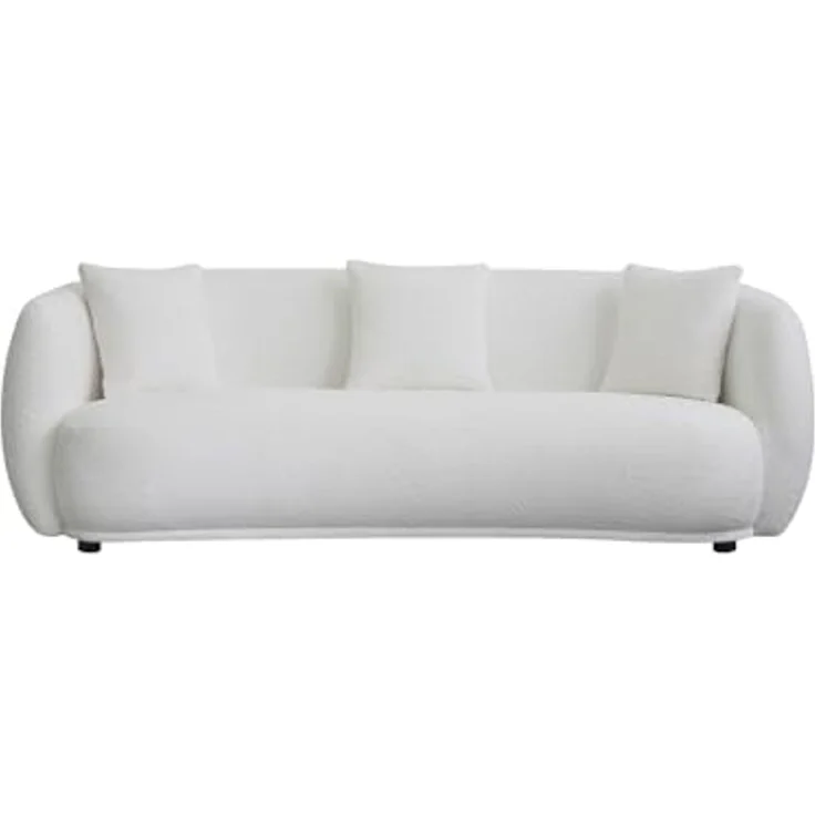 KAWOLA 3-Sitzer RADA, Sofa Couch Stoff cremeweiß 209x109 cm – Bild 1