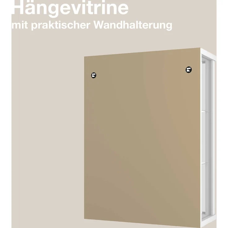 K-Möbel Hängevitrine C1013 (Glasvitrine (80x60x25 cm) mit 2 Glastüren) – Bild 7