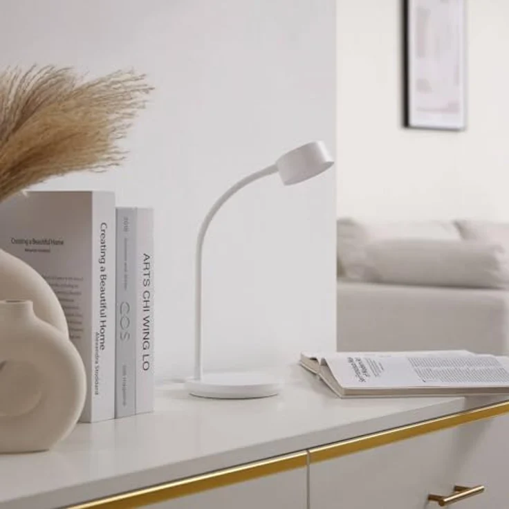 Lindby LED-Tischleuchte Maori, dimmbar, weißes Metall, CCT, mit USB-Kabel – Bild 4