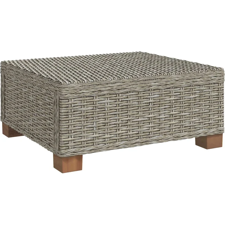 vidaXL 6 Stk. Rattan-Lounge-Set mit Kissen GENDT Naturrattan Kubu Grau 3429851 – Bild 8