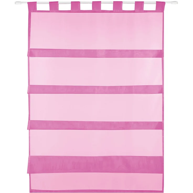 Bestlivings pinke Bistrogardine Transparent mit Schlaufen in 80x110 cm ( BxL ), in vielen Varianten erhältlich – Bild 2