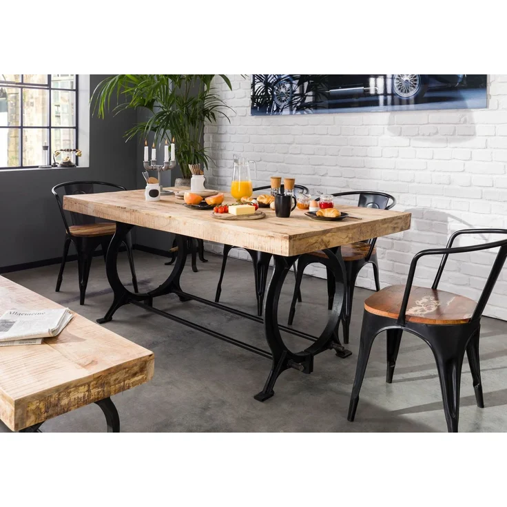Esstisch Altholz 240x100x80 lackiert INDUSTRIAL #30 – Bild 8