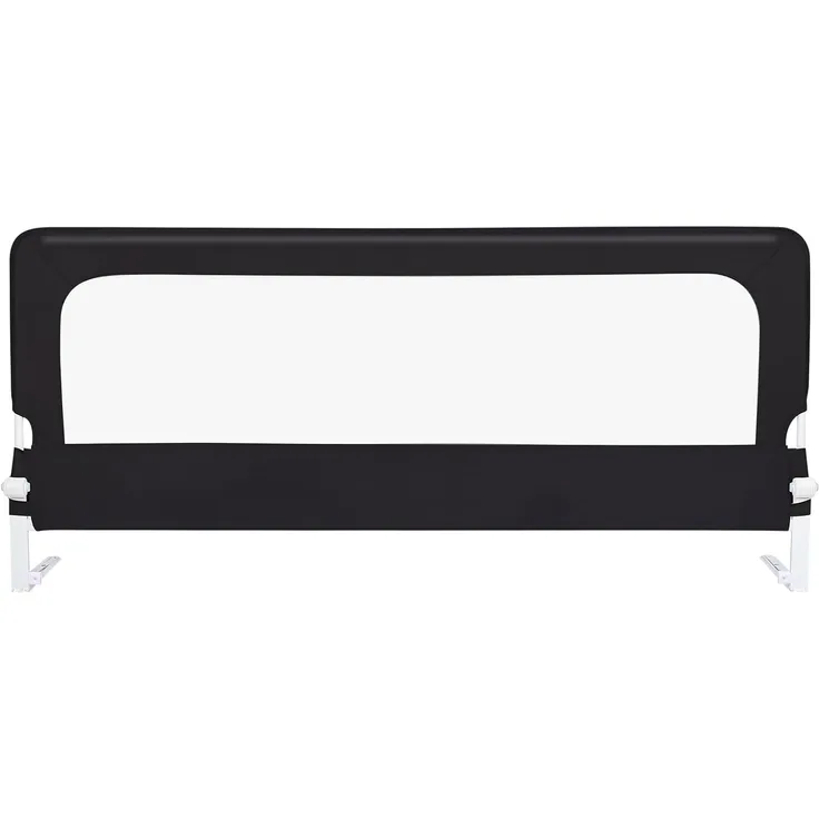 HUOLE Bettgitter klappbar, Bettschutzgitter mit Verstellbarer Gurte, EIN-klick-Faltung, Rausfallschutz Bett 180° faltbar für Boxspringbett, Elternbett, Kinderbett-200 * 70 * 26 cm – schwarz