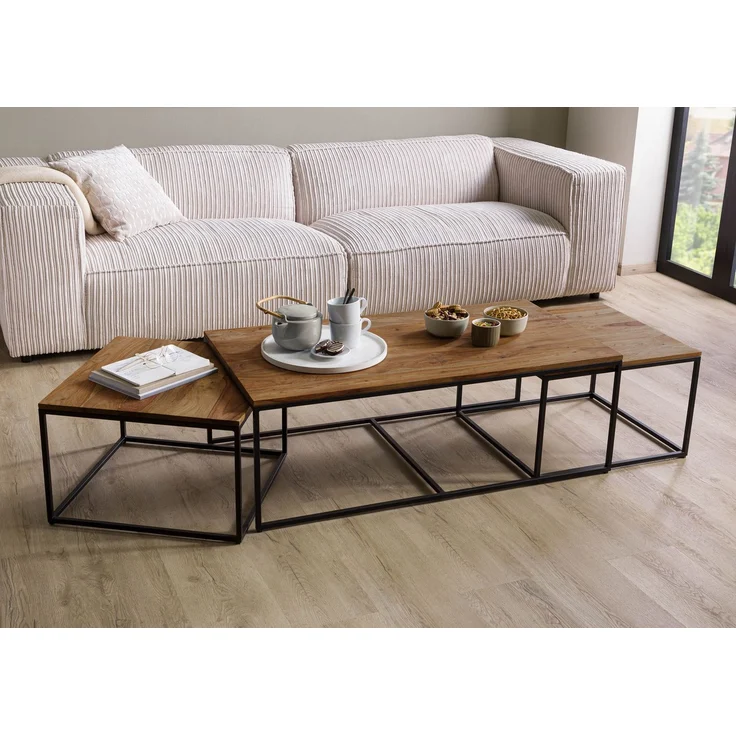 Couchtisch Sheesham 118x62x40 natur unbehandelt LICHTENBERG #110 – Bild 2