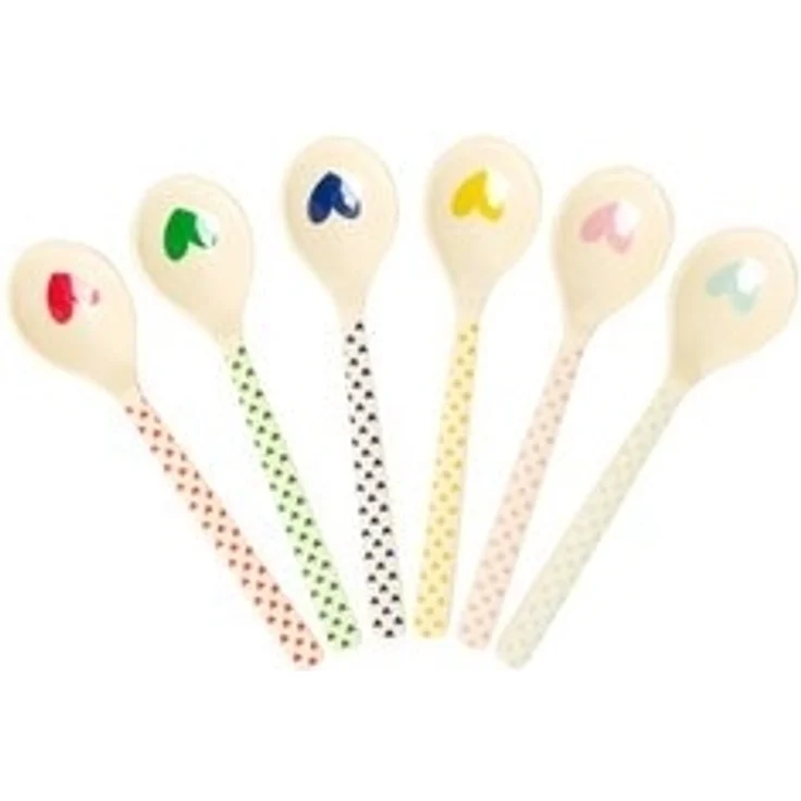 rice Eislöffel Rice Teelöffel 6er Set mit Herz Print – Bild 4