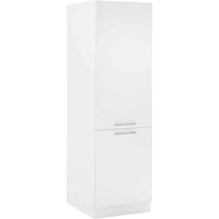 Laundreezy Einbauschrank für Kühlschrank, Weiß - Geräumiger Hochschrank für Waschküche & Hauswirtschaftsraum - 60 x 200 x 68 cm (B/H/T) – Bild 4