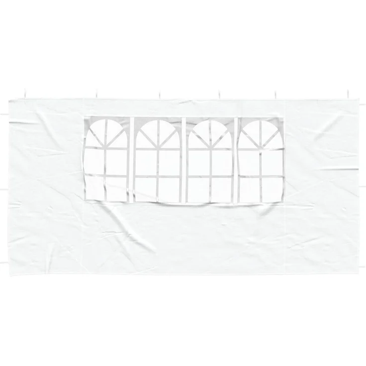 vidaXL Partyzelt-Seitenteil 2 Stk. 400 x 195 cm Weiß PE und Stahl 42033020 – Bild 3