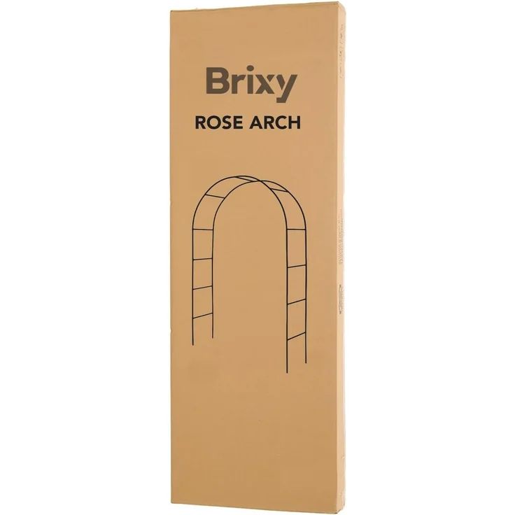 Brixy - Rosenbogen - Gartenbogen - Rankhilfe - Blumenbogen - Für Kletterpflanzen - Metall - 240 x 140 x 38 cm - Schwarz – Bild 4