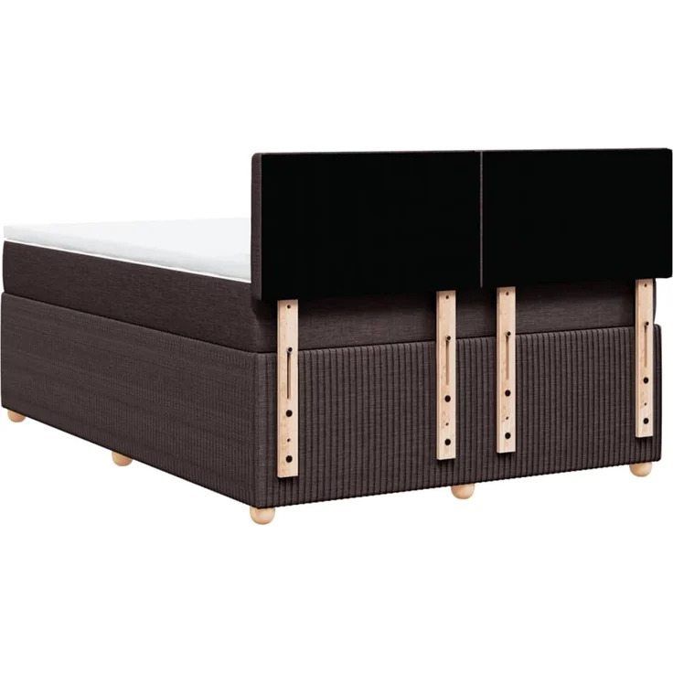 vidaXL Boxspringbett mit Matratze Dunkelbraun 140x190 cm Stoff 3287468 – Bild 6