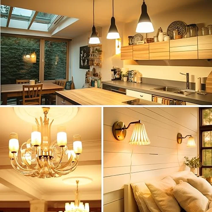 Lepro E14 LED Lampe, 6er-Pack, 4.9W 470 Lumen Glühbirne,entspricht 40W Glühlampe, 2700 Kelvin Warmweiß, P45 180° Abstrahlwinkel Energiesparlampe – Bild 4
