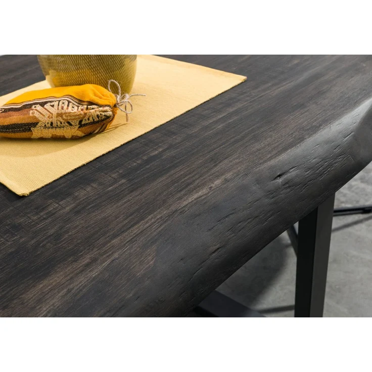 Baumtisch Mango 140x90x77 grau lackiert / U-Beine anthrazit matt FREEFORM 5 – Bild 5