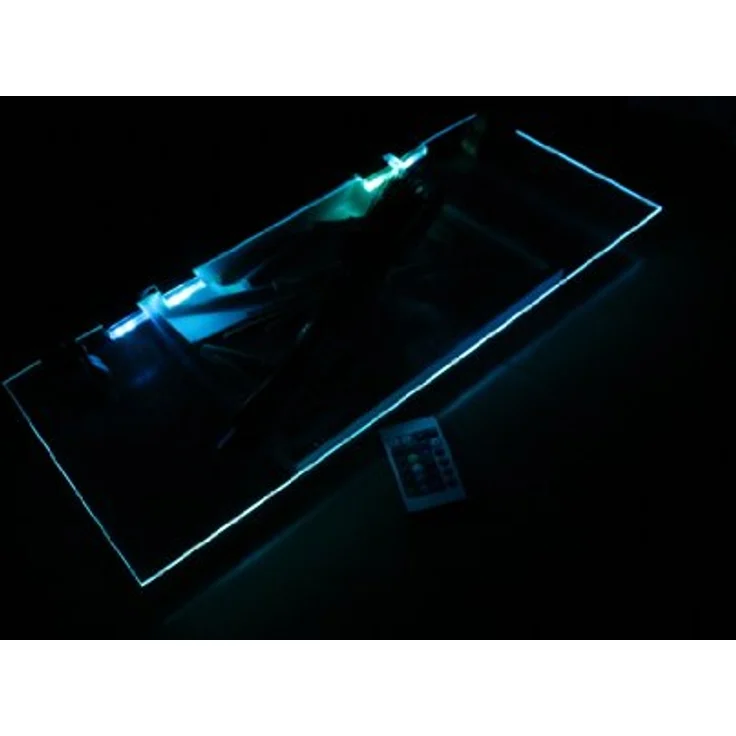 TRANGO LED Glaskantenbeleuchtung, 6er Set RGB Farbwechsel LED Glaskantenbeleuchtung 5022-06 inkl. Fernbedienung Schrankbeleuchtung I Glasbodenbeleuchtung I Vitrinenbeleuchtung, LED Clips I Möbelbeleuchtung – Bild 7