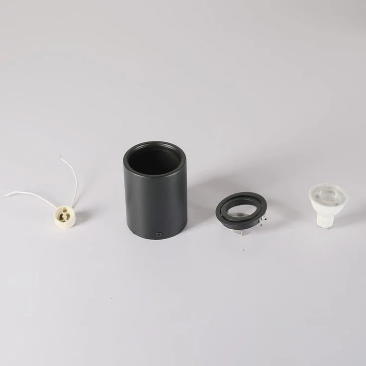 LED Aufbaustrahler schwenkbar Genius 662 rund schwarz – GU10, 230V, Metall, modern – Bild 6