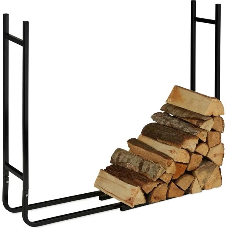 Relaxdays Kaminholzregal aus Metall – Bild 1