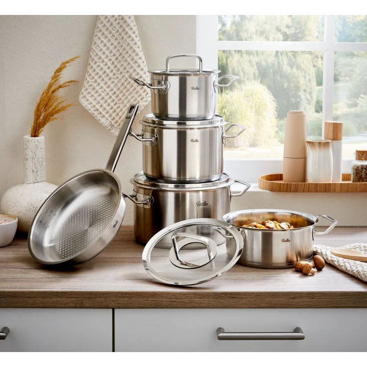 Fissler 'ORIGINAL PROFI COLLECTION' Topfset 5-tlg, Edelstahl silber, für Induktionskochfeld – Bild 9