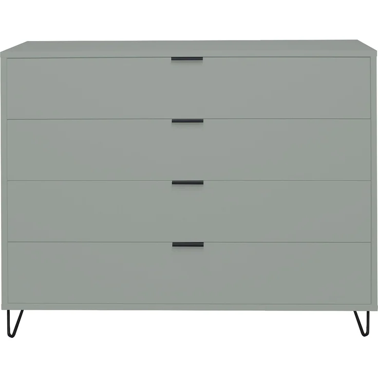 Schubkastenkommode >Bonnie< in pine green matt lack - 119x101x45cm (BxHxT) – Bild 1