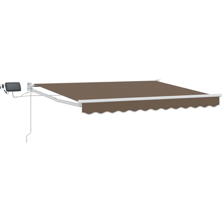 vidaXL Manuelle Gelenkarmmarkise mit LEDs, Taupe, 3.5x2m – Bild 2