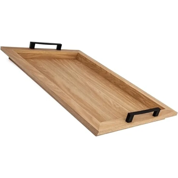 Spetebo Beistelltisch Sofa Beistelltisch in C-Form schwarz mit Tablett Tischplatte (Anzahl, 1-St, Stück), Platzsparend – Bild 7