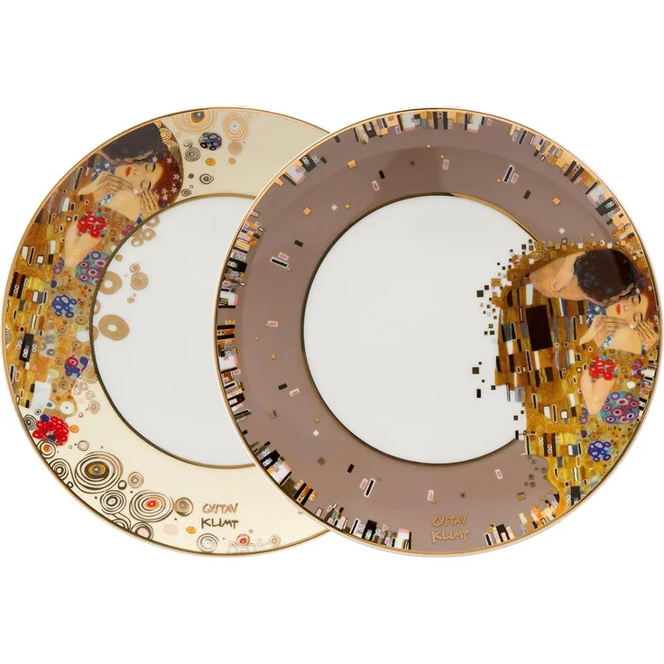 Göbel Der Kuss - Set Frühstücksteller Artis Orbis Gustav Klimt Bunt Fine Bone China