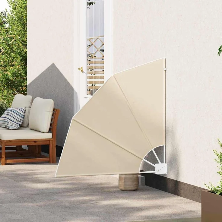 vidaXL Balkon Sichtschutz Beige 115 x 115 cm Polyester 42000907 – Bild 2