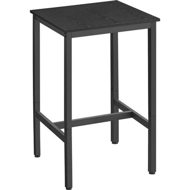Songmics 'Vasagle' Bartisch hoch, mit Stahlgestell, Ebenholzschwarz-Schwarz, 60 x 60 x 92 cm – Bild 2