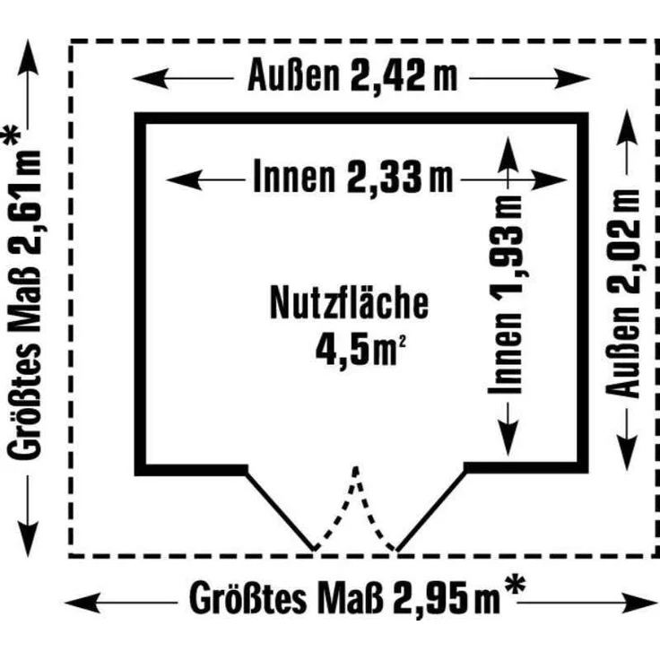 Kunststoff Gerätehaus Deco – Bild 3
