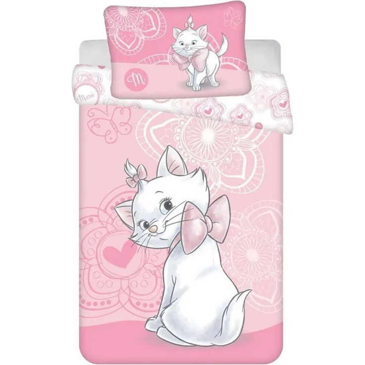 Disney Marie Kinderbettwäsche – Bettbezug 100x135 cm & Kissenbezug 40x60 cm
