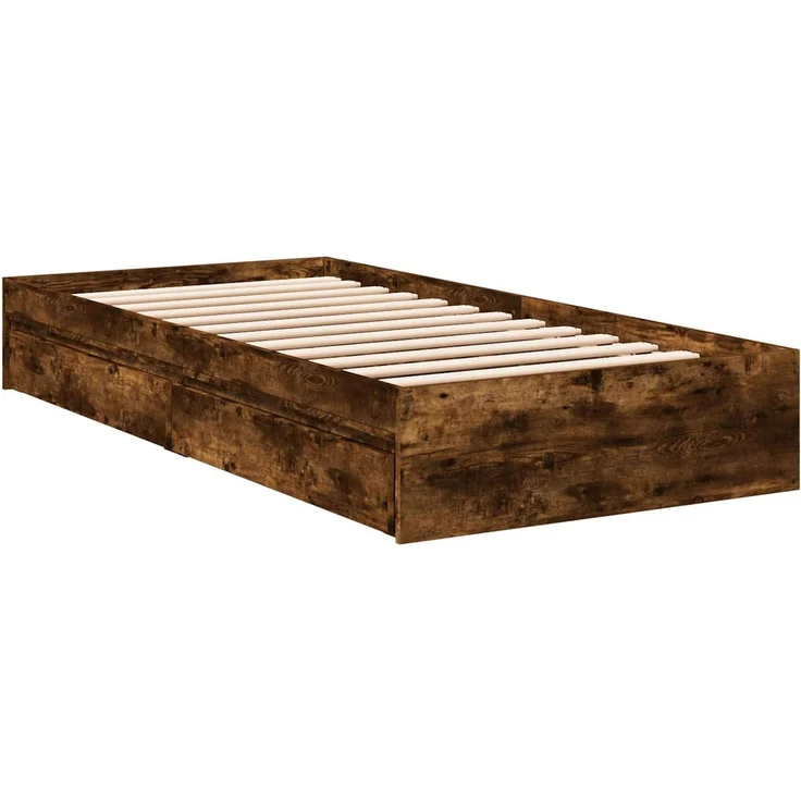 vidaXL Bettgestell mit Stauraum Geräucherte Eiche 80 x 200 cm 3429591 – Bild 3