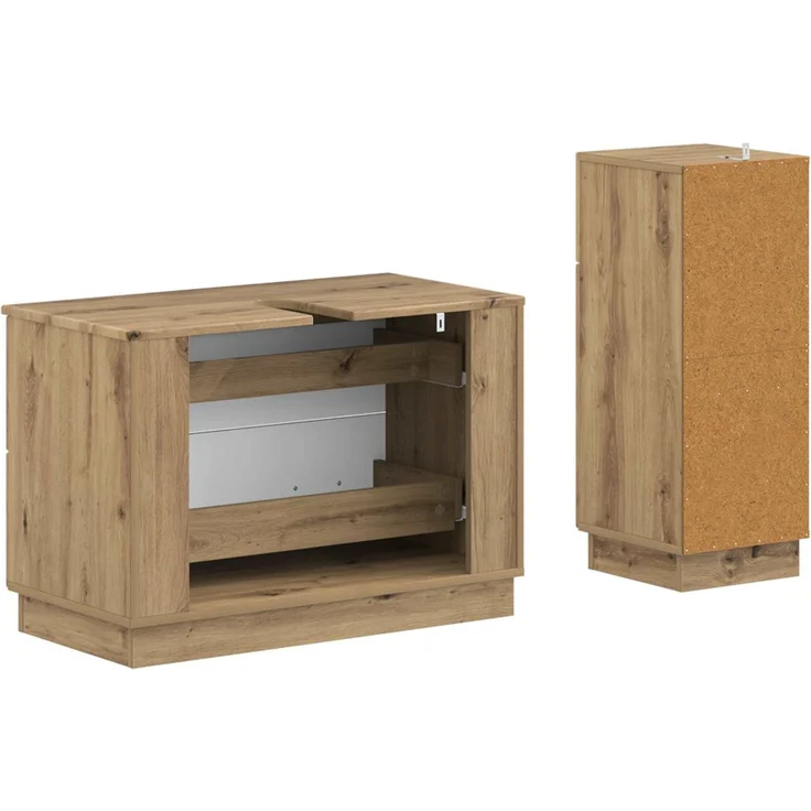 vidaXL 2-teiliges Badezimmer Schrank Set HOORN Artisan-Eiche 3417719 – Bild 5