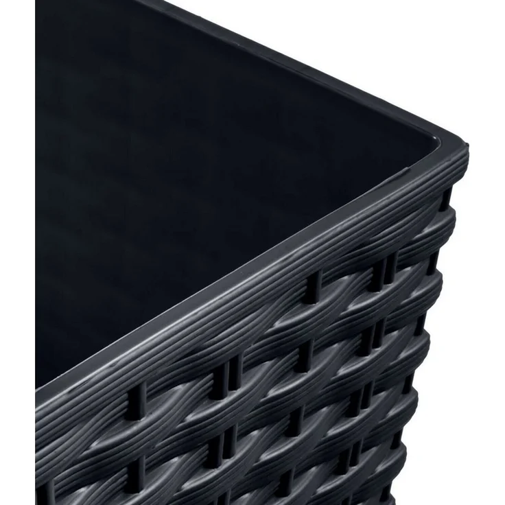 Prosperplast Pflanzkübel Rato Square, Blumentopf mit Einsatz Rato Square Umbra/Anthrazit/Weiß – Bild 2