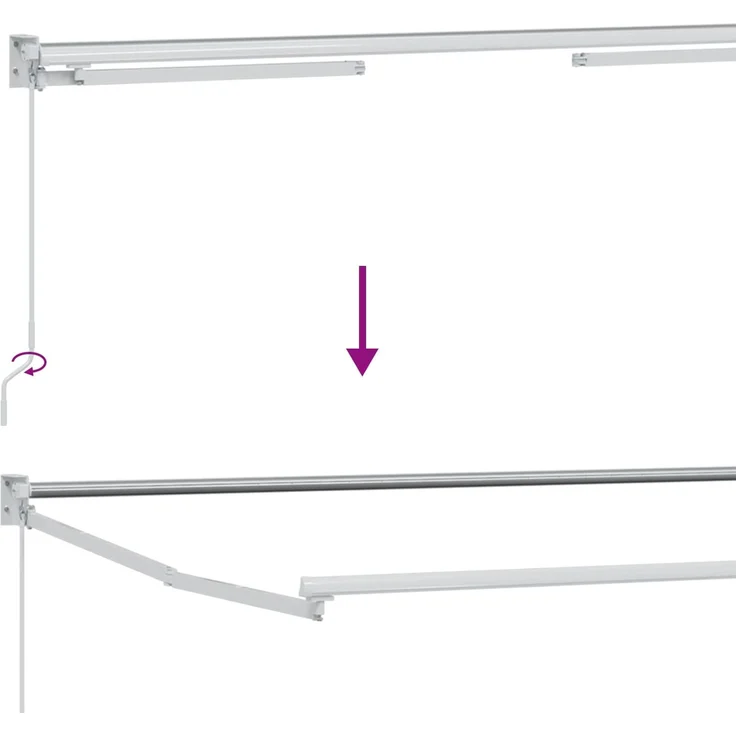 vidaXL Manuelle Gelenkarmmarkise mit LEDs, Taupe, 3.5x2m – Bild 8