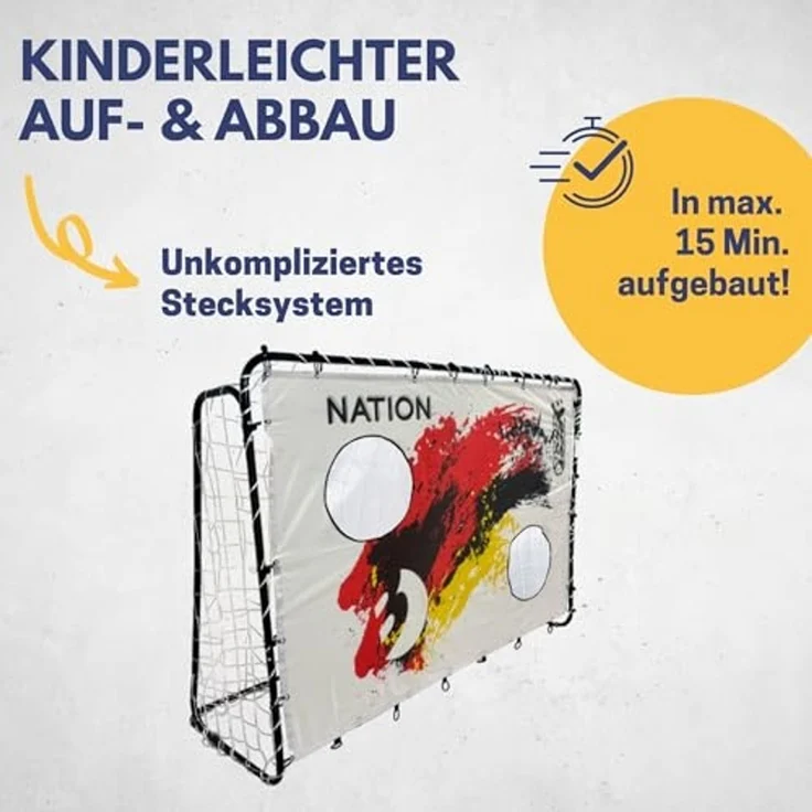 Best Sporting Fußballtor 11066 Torwand "Nation D" mit 2 Schusslöchern 193 x 150 – Bild 4