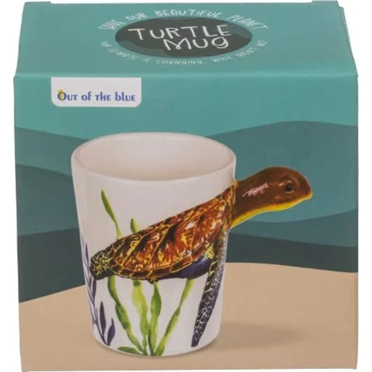 Tasse ca. 300 ml im 3D Design Meereswelt mit verschiedenen Motiven Kaffeetasse Meeresschildkröte – Bild 2