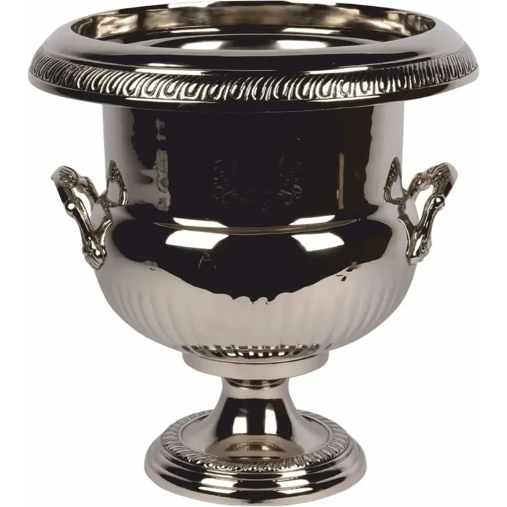 Casa Padrino Barock Weinkühler Silber H. 37 cm - Barock Champagnerkühler