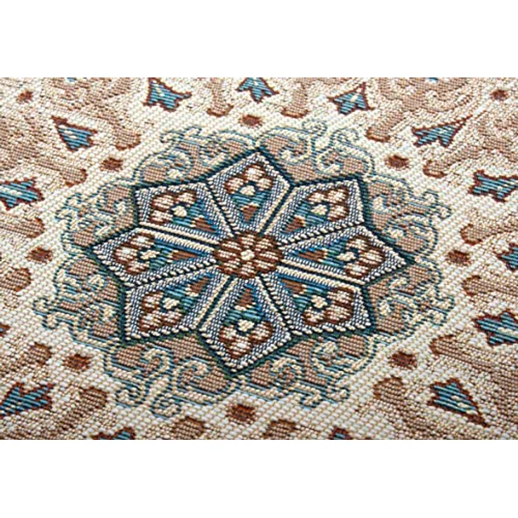 Hanse Home Kadi In- & Outdoor Teppich Orientalisch – Orient Flachgewebe, Orientalisches Design Klassisch, ÖKO-TEX Wetterfest & UV-beständig für Balkon, Terrasse, Garten – Grau Creme, 80x165 cm – Bild 7