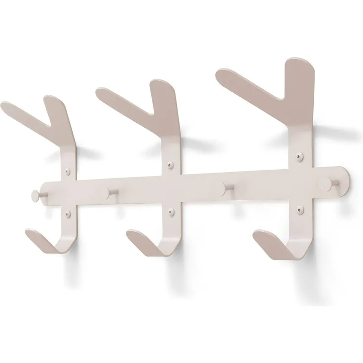 Spinder Design FRONDO Garderobe aus Stahl im modernen Farbton Silky Taupe 66x8,5x37,5 cm