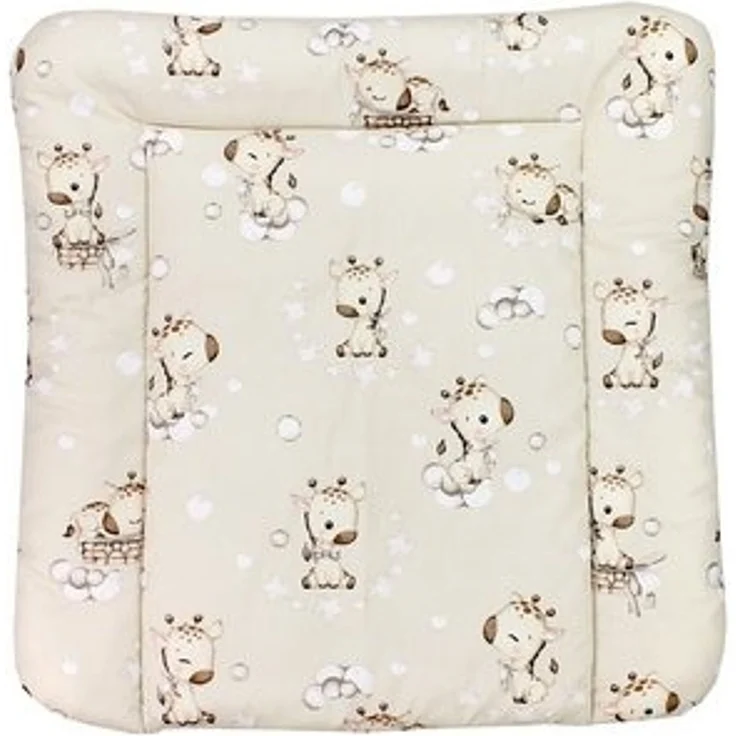 TupTam Baby Wickeltischauflage mit Baumwollbezug Gemustert, Farbe: Giraffe/Beige, Größe: 70x70 cm – Bild 6