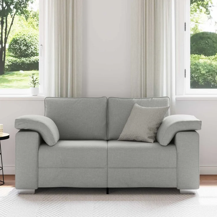 vidaXL Zweisitzer-Sofa Wolkengrau 160 cm Stoff 4105225 – Bild 3
