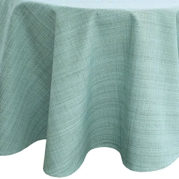 matches21 HOME & HOBBY Tischdecke Outdoor Garten-Tischdecke mint-grün rund 145 cm abwaschbar (1-tlg), Modernes wetterfestes Tischtuch für Außenbereich Garten-Tisch – Bild 4