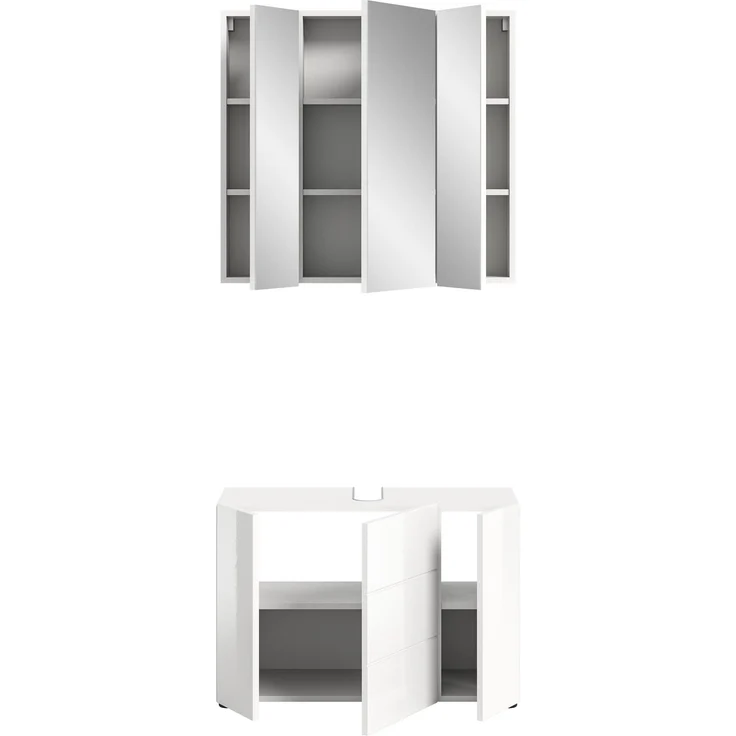 Badezimmerset Vira III - Weiß / Weiß Hochglanz – Bild 3