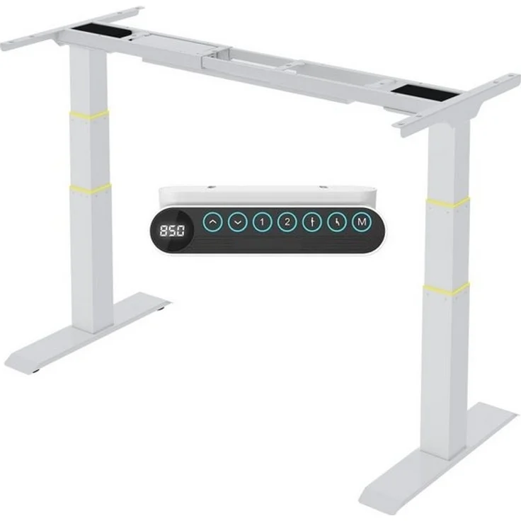 FLEXISPOT Schreibtisch Elektrisch höhenverstellbares Tischgestell E6 (2 Motore, 3-Fach-Teleskop, 3 Säulen, 4 Speicherplätze), Kollisionschutz Funktion, USB Ladeanschluss, MAX Load: 160KG – Bild 4